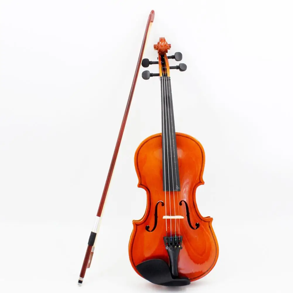 4/4 3/4 1/2 1/4 1/8 Basswood Violin With Bow Vase For Beginners Practice Students Kids Christmas Gifts