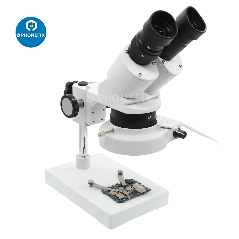 Compound Stereo Microscope 20X 40X Magnification Binocular Microscopio for Lab Soldering Electronics Industry Mobile Repair