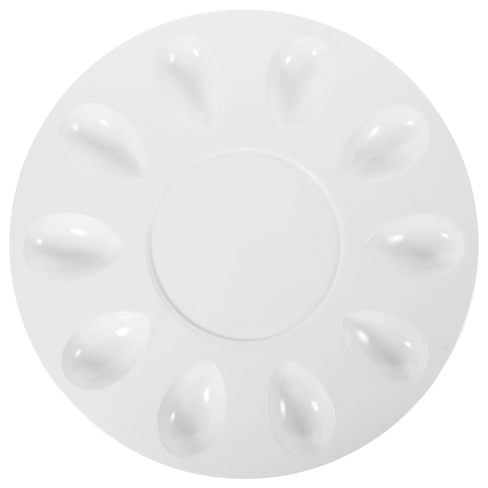 Taca na jajka w sosie pieprzowym, melamina, nieprzywierająca, z wieloma przegródkami, wielokrotnego użytku, do serwowania na przyjęciach, do domu, kuchni, taca na owoce morza.