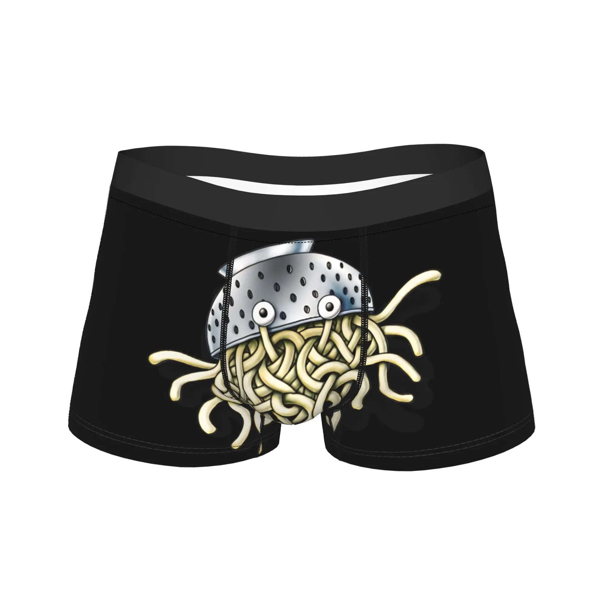 

Нижнее белье Flying Spaghetti Monster, забавные трусы-боксеры с дизайнерским принтом для мужчин, боксеры больших размеров с карманом