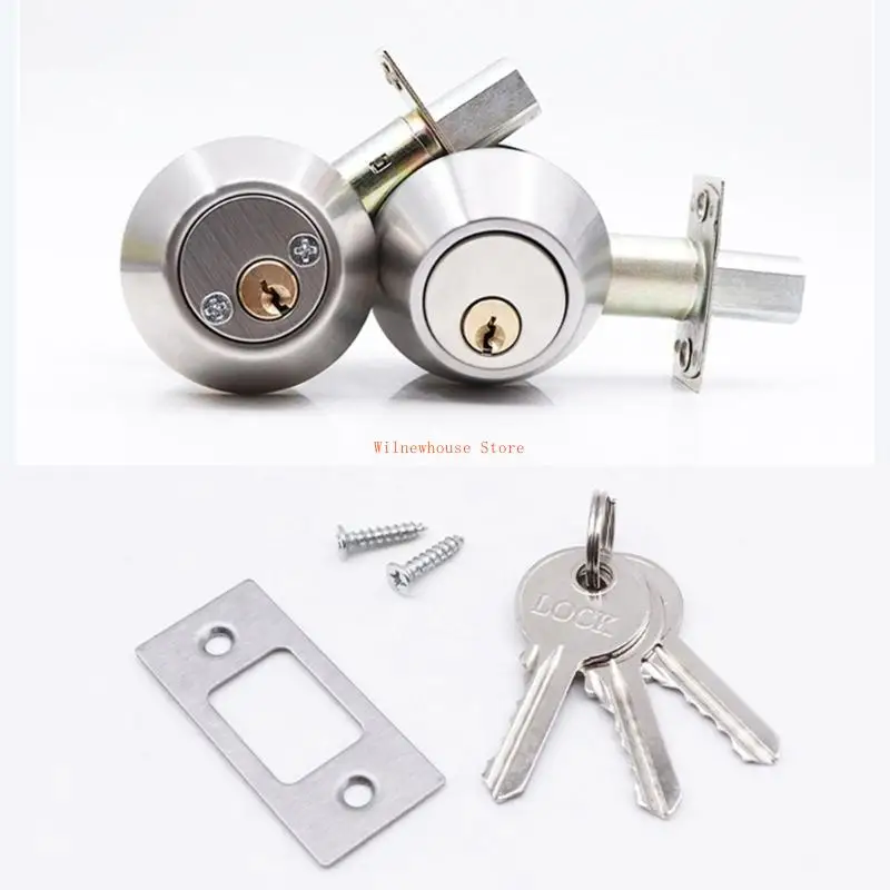 F62A Thép không gỉ Thép vô hình Khóa cửa bên ngoài Núm cửa với khóa & Chìa khóa cửa Khóa cửa trước cửa Lối vào