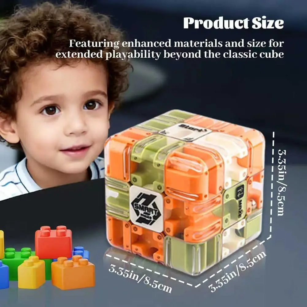 Labirinto Cubo Magico Giocattolo Antistress Cubo Infinito Giocattoli Educativi Portatili Decomprimere Giocattoli Rilassanti per Bambini Adulti Autismo Regalo ADHD
