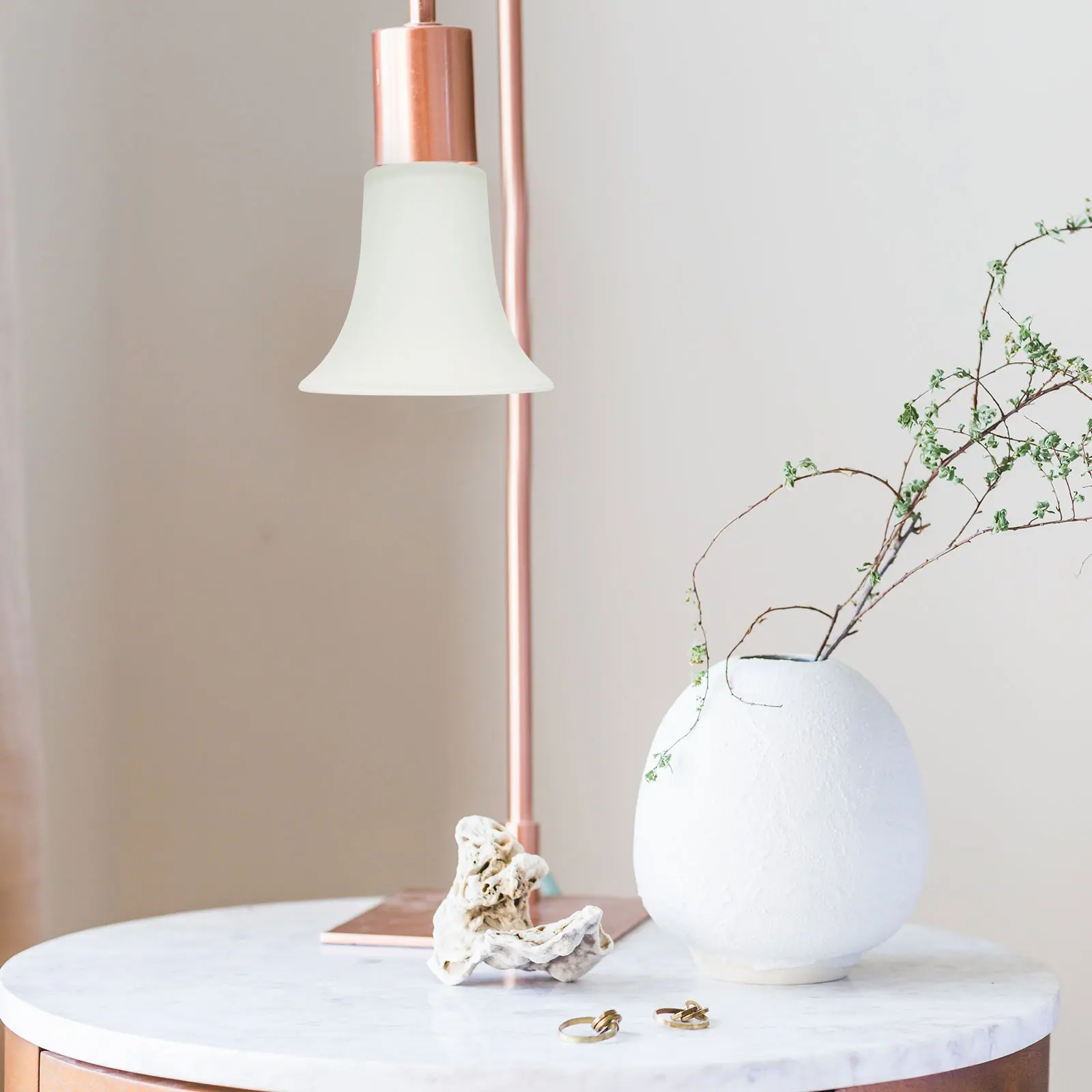 

Frosted Glass Lampshade Chic Glass Craft Light Cover Natural Warm Atmosphere for Rooms Decorative Light Cover Chic Lampshade