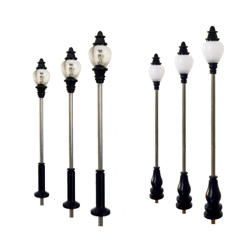 3V Warm White 1/87 scale model Lamp Garden Iron Lamp Body park Model lighting Lamp Street Lamp Post scale Train Railway Layout