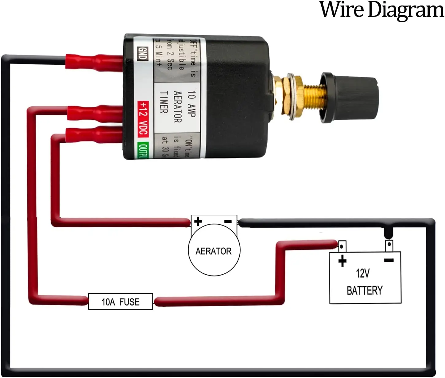 Aireador Livewell 12V con temporizador ajustable - imagen 5