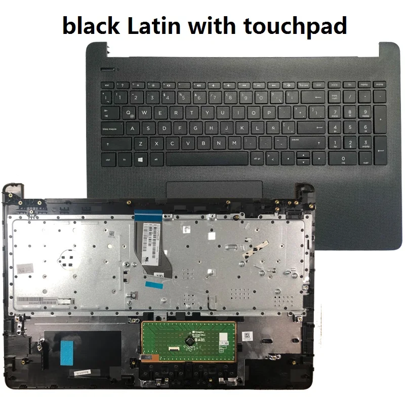 Imagem -03 - Russo Eua Espanhol Latin Teclado Portátil para hp 15-bs 15-bu 15-bw 250 g6 255 g6 Tpn-c129 Tpn-c130 com Capa Superior do Apoio das Mãos
