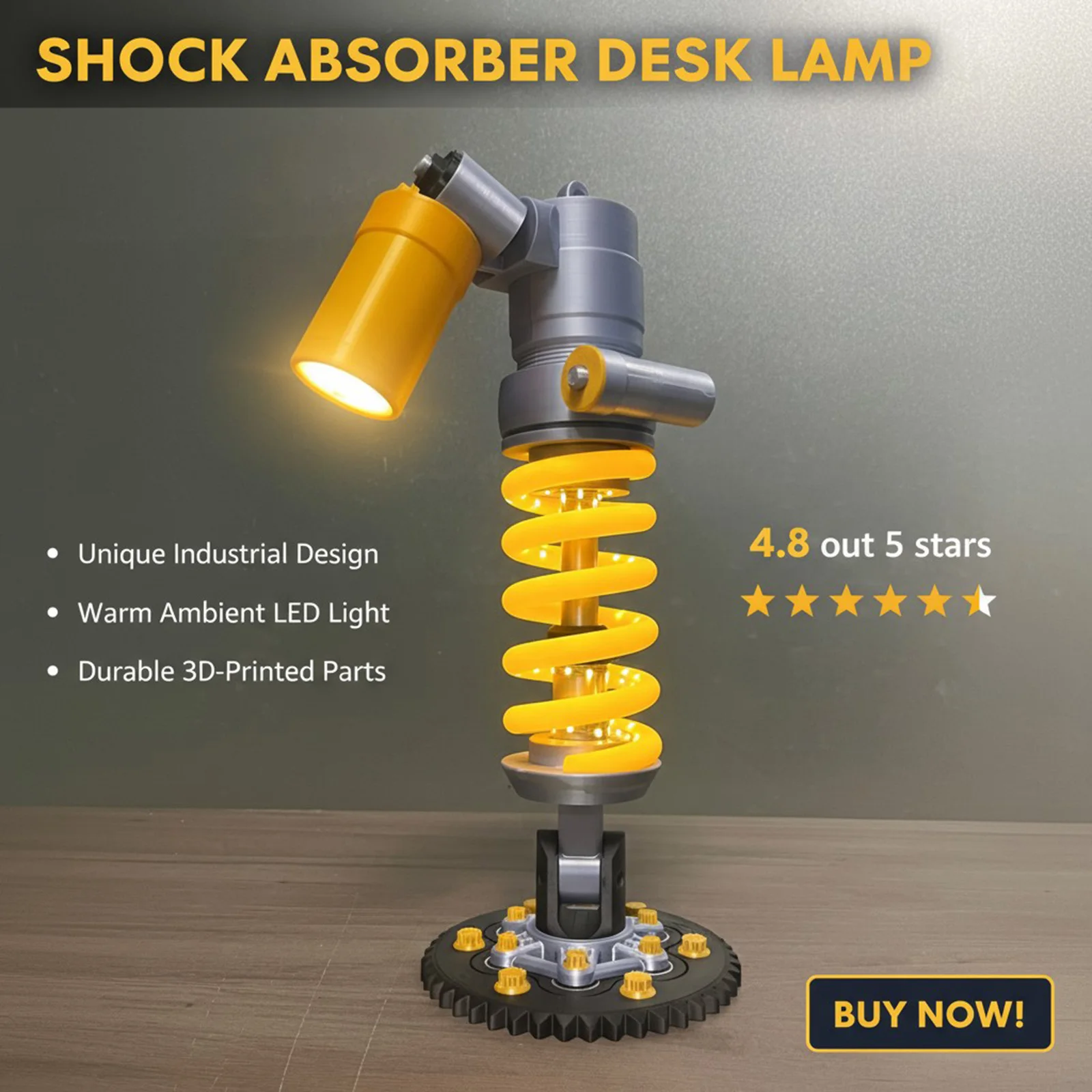 DIY Motorcycle Style Ambient Light Gaming Room Setup Decor Creative Gift For Male Gamers Bike Lovers For OHLINS Suspension Lamp view 3