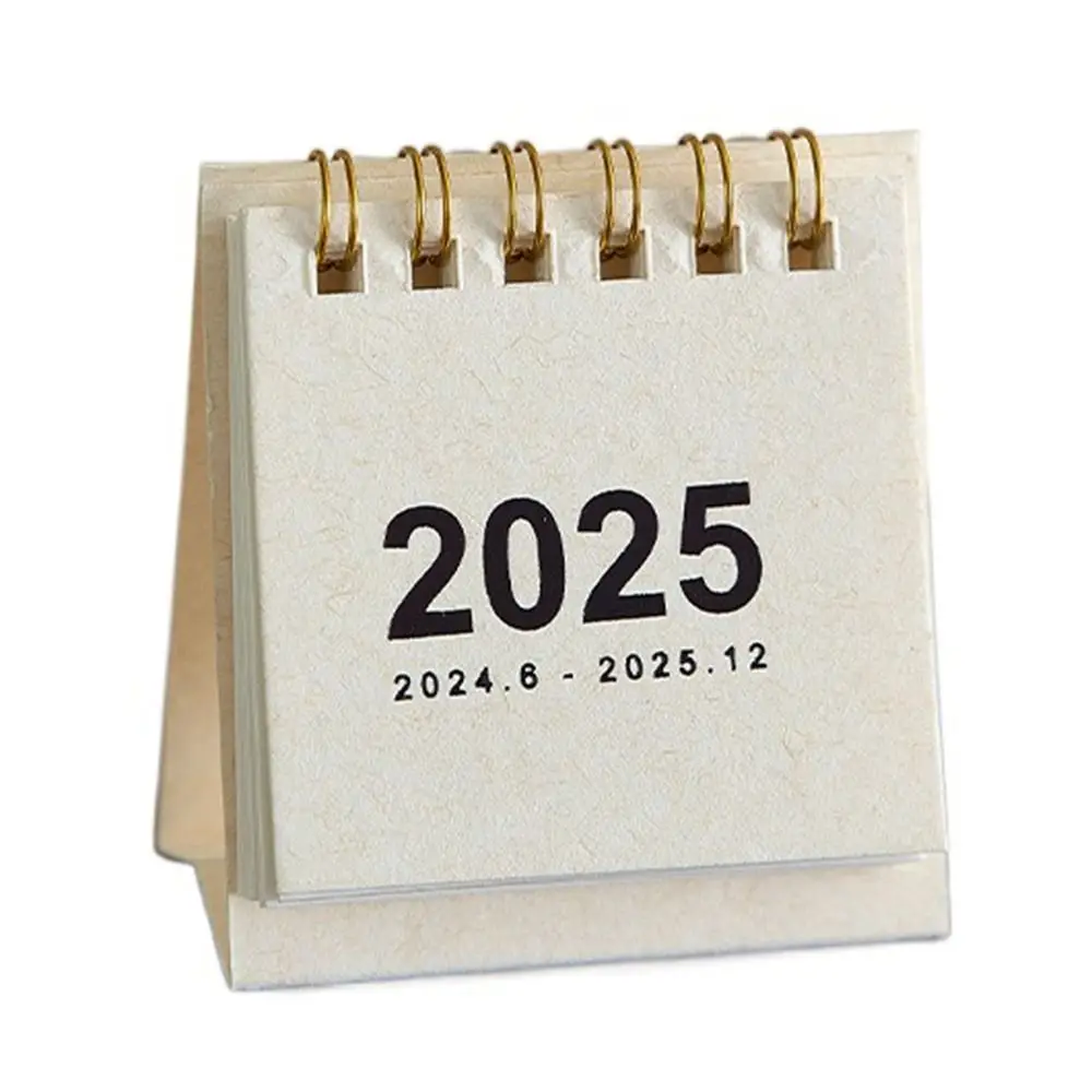 

Креативный календарь на 2024-2025 годы, простой портативный английский настольный календарь, список дел, карманный стоячий перекидной календарь
