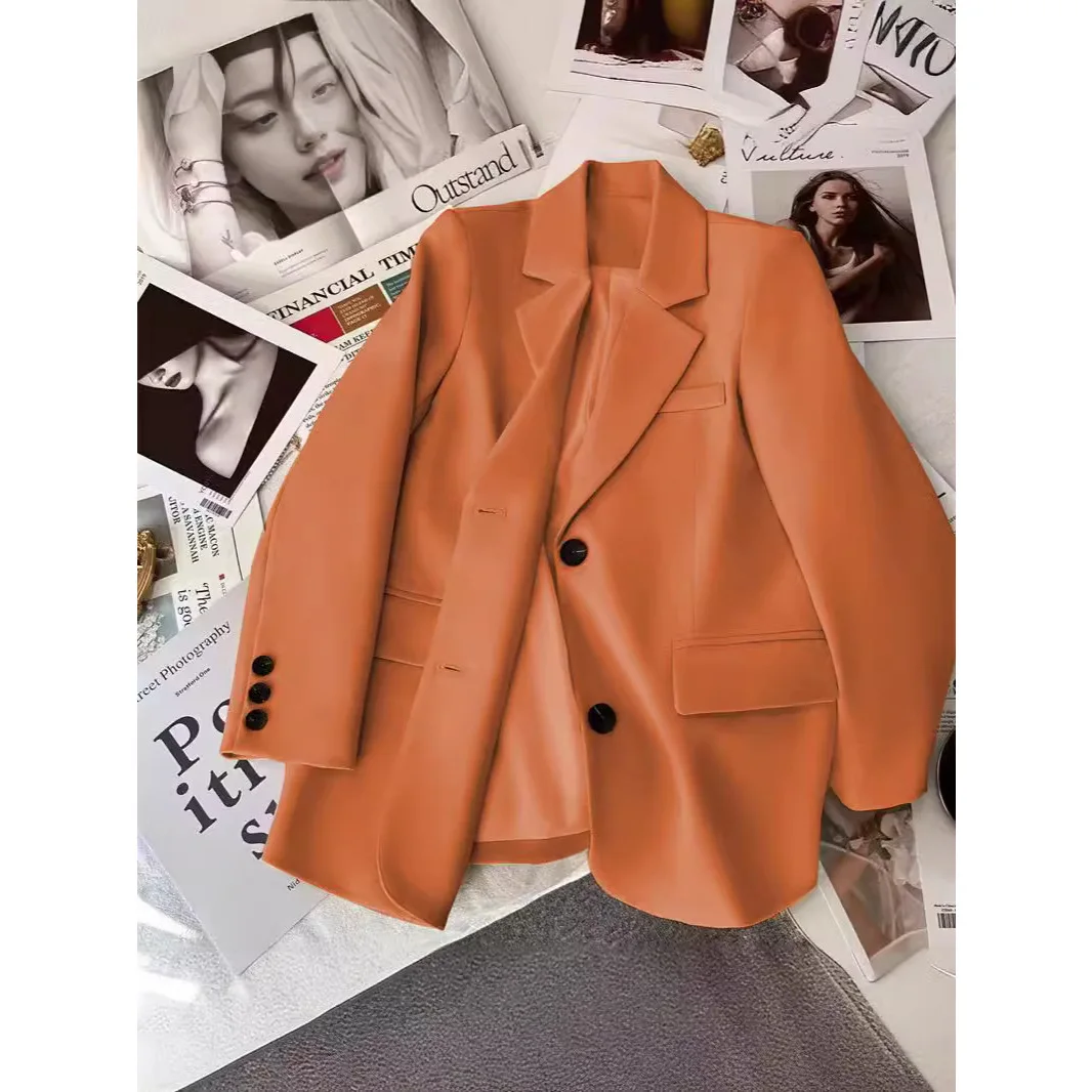 Casual Style Women's Suit Jacket High Quality Spring Autumn New Fashion Elegant Small Size Popular Long Sleeve Polyester