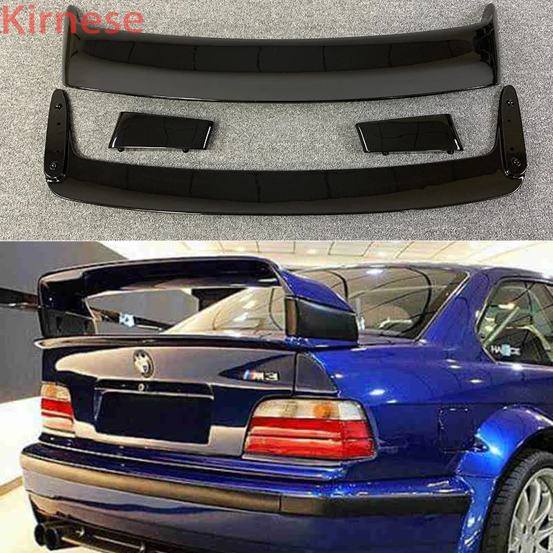 For BMW E36 M3 spoiler 1990-2000 BMW M3 series GT Style spoiler E36 Series 3 coupe ABS plastic materail unpainted spoiler