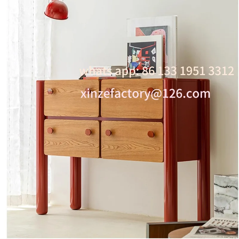 

Customizable dopamine chest porch entrance dining side storage cabinet color matching large capacity bedroom bedside cabinet