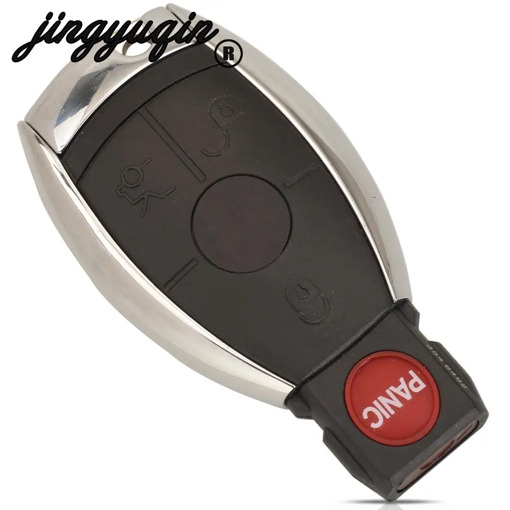 jingyuqin Replacement For Mercedes Benz NEC W203 W204 W210 AMG BGA Remote Smart Car Key Case Shell Fob 3/4 Buttons