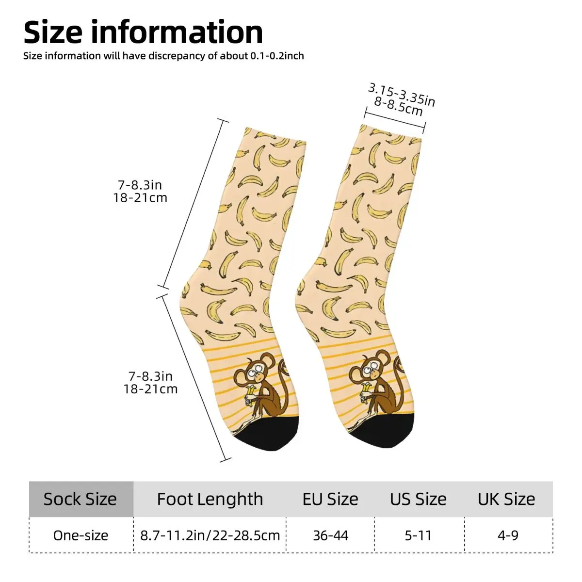 Chill scimmie Banana scimmie calzini invernali Unisex calzini felici antivento street style Crazy Sock