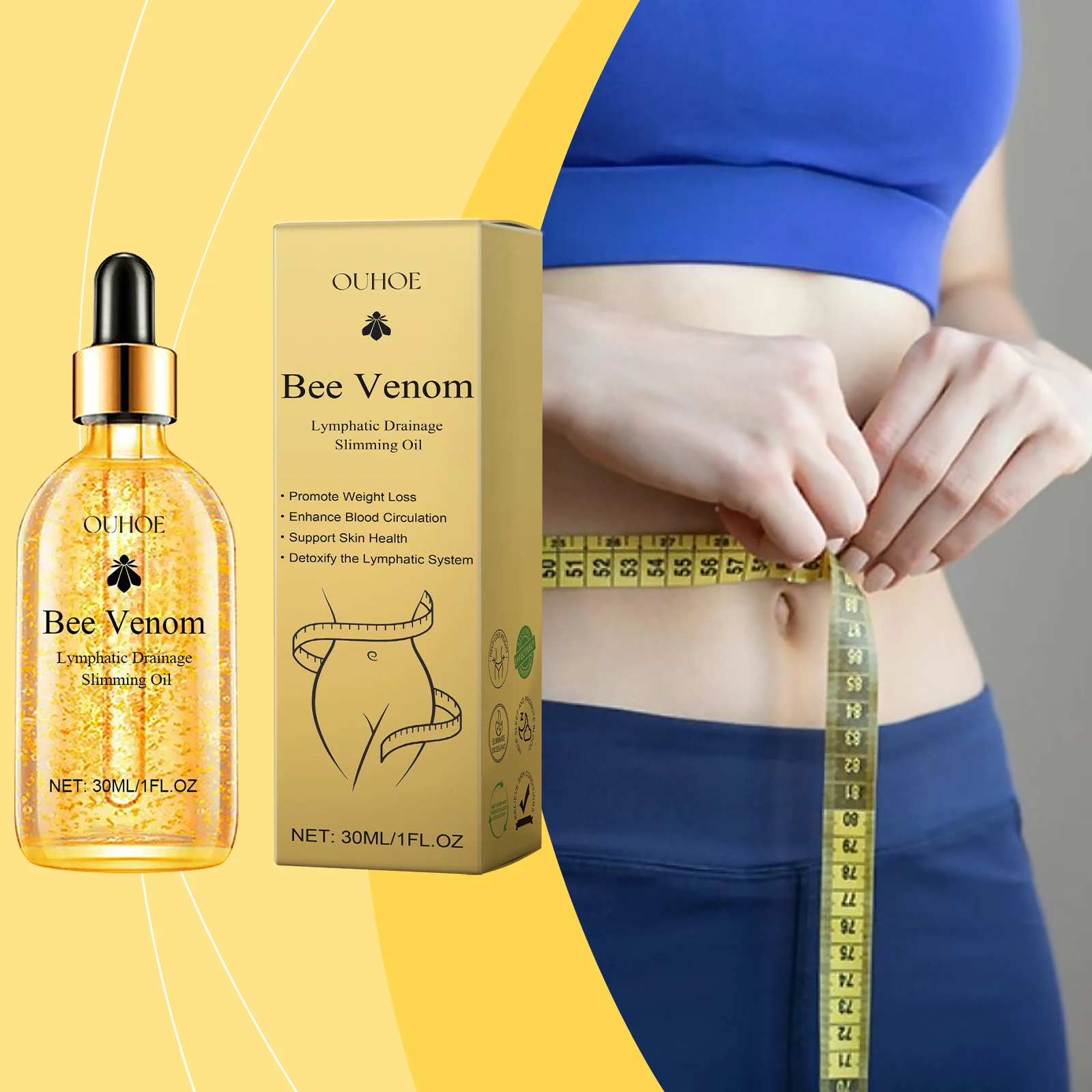 Bee Venom Slimming Essential Oil Firming Skin Improving Skin Sagging Deep Moisturizing, Massage Oil, Body Oil Skin Care Products