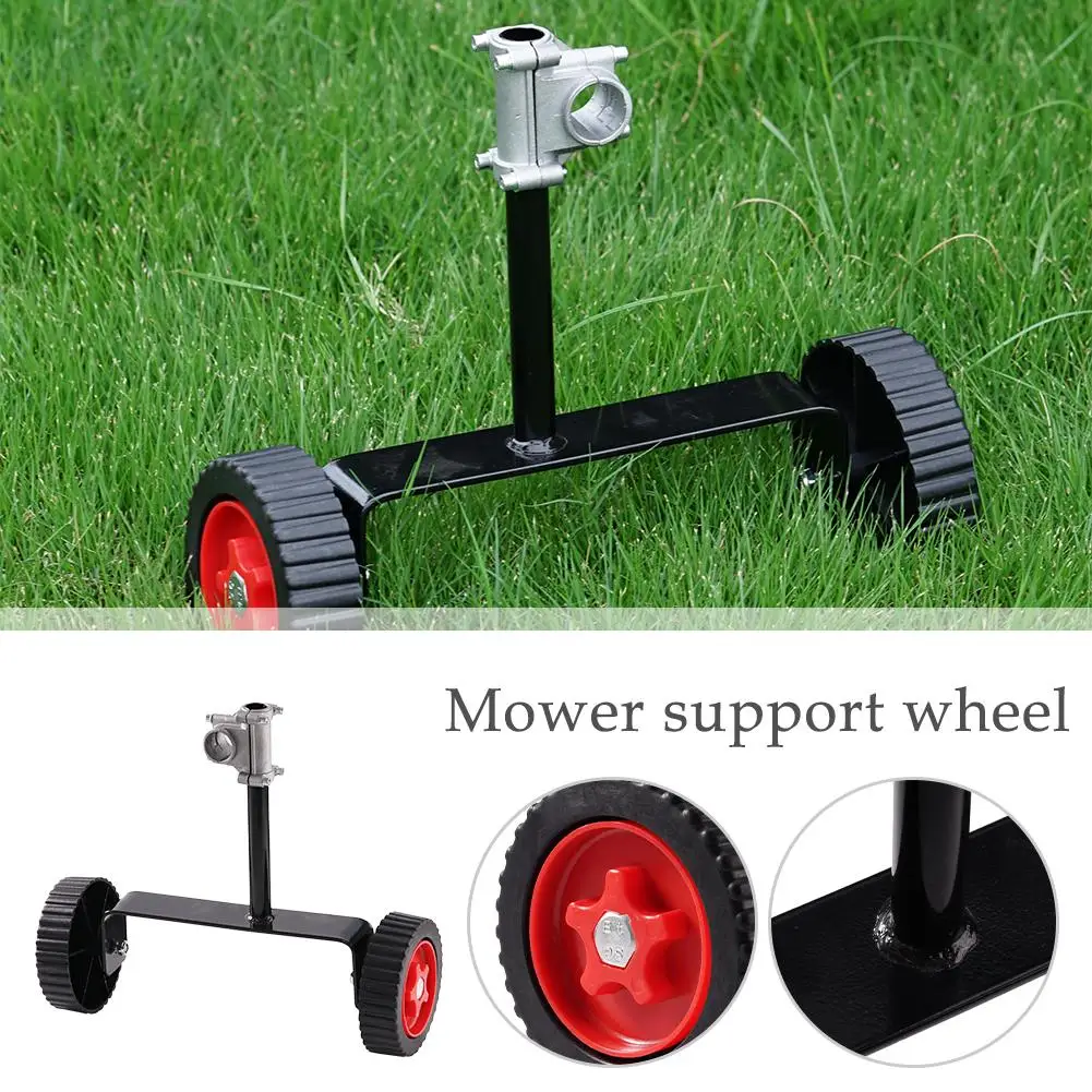 Ruota di supporto per tosaerba ruota regolabile per tagliaerba ruote ausiliarie ruota Trimmer foro per tosaerba stringa 26mm-28mm attacco portatile X4k6