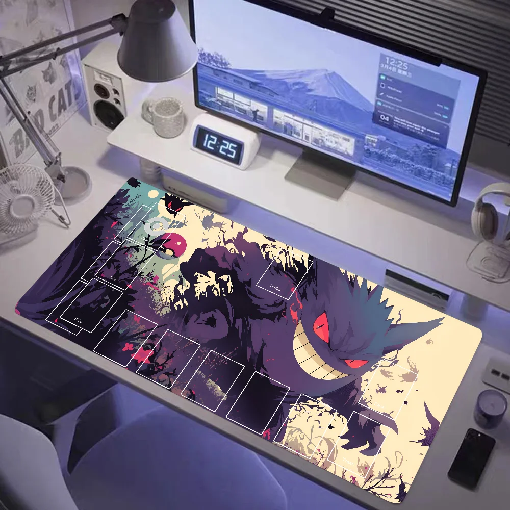 Anime P-Pokemon G-Gengar Mousepad Large Gaming Mouse Pad LockEdge Thickened Computer Keyboard Table Desk Mat