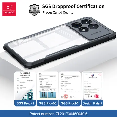 POCO X6 POCO X6 Pro 5G केस के लिए Xundd, एयरबैग शॉकप्रूफ शेल, कैमरा प्रोटेक्शन ऐक्रेलिक और TPU एंटी-फिंगरप्रिंट बैक क्लियर कवर 8 best sales केस x6 प्रो - №7