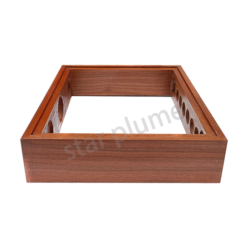 300*65*250mm Sapele Solid Wood Frame Aluminum Amplifier Case VU Meter PostAmplifier Vacuum Tube Amplifier Chassis Shell DIY Box