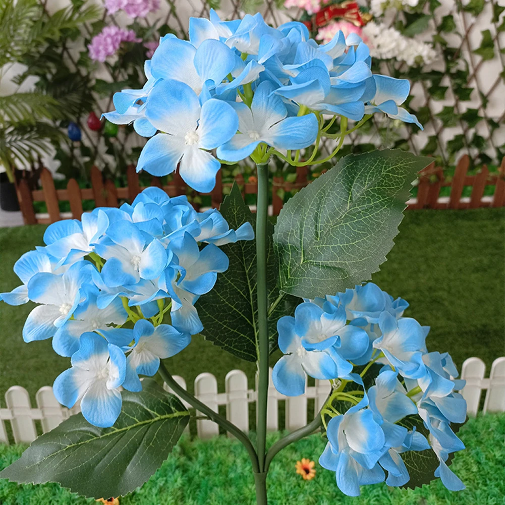 3 Köpfe Hortensie Boden licht wasserdicht LED Solar dekorative Weg Landschaft Lichter einfache Installation biegbar für den Innenhof