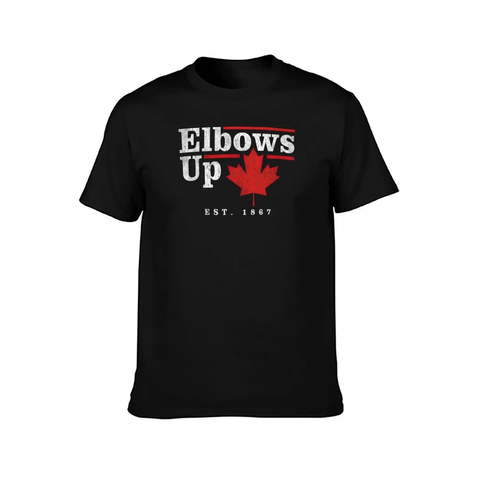 Elbows Up Canada Is Not For Sale Est. 1867 T-Shirt man t shirt cotton funny t shirts man T-Shirt
