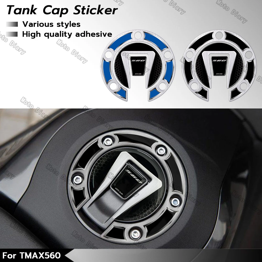 

For TMAX560 Tmax 560 3D Fuel tank Pad Cap Sticker Oil Gas Cap Tank Cap Decal Protector Cover Decoration 2022 2023