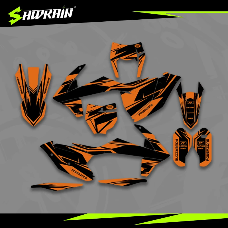 

Sawrain Motorcycle Graphics Backgrounds Decal Stickers Kits for KTM EXC XCW SXF 16-18SXF 17-19EXC 005