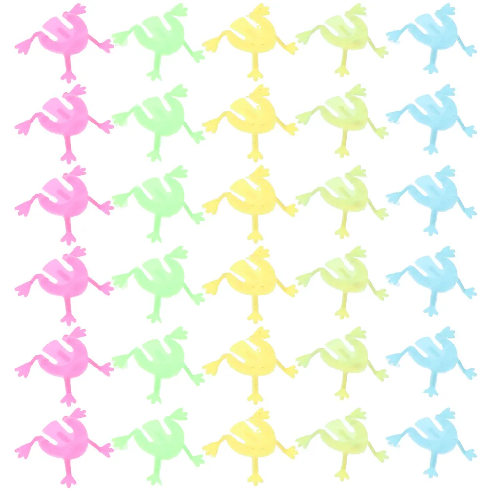 140Pcs Jumping Frogs Finger Pressing Plastic Lightweight Mini Leap Playthings Ideal for Kids Parties Puzzle Competition