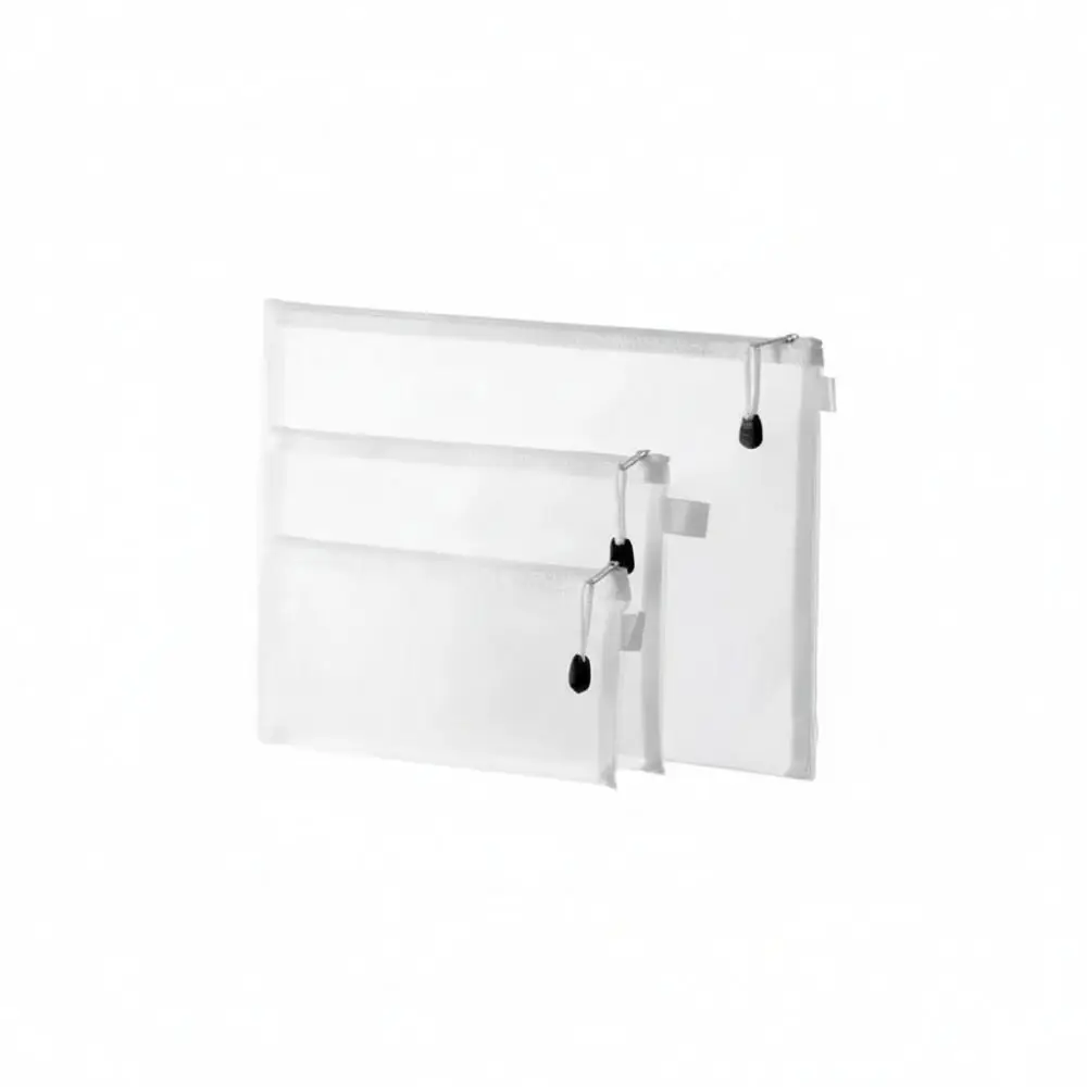 

Miscellaneous Storage Organizer A4A5A6 Mesh Zipper Pouch Waterproof Large Capacity Makeup Bag Zip File Bag Student