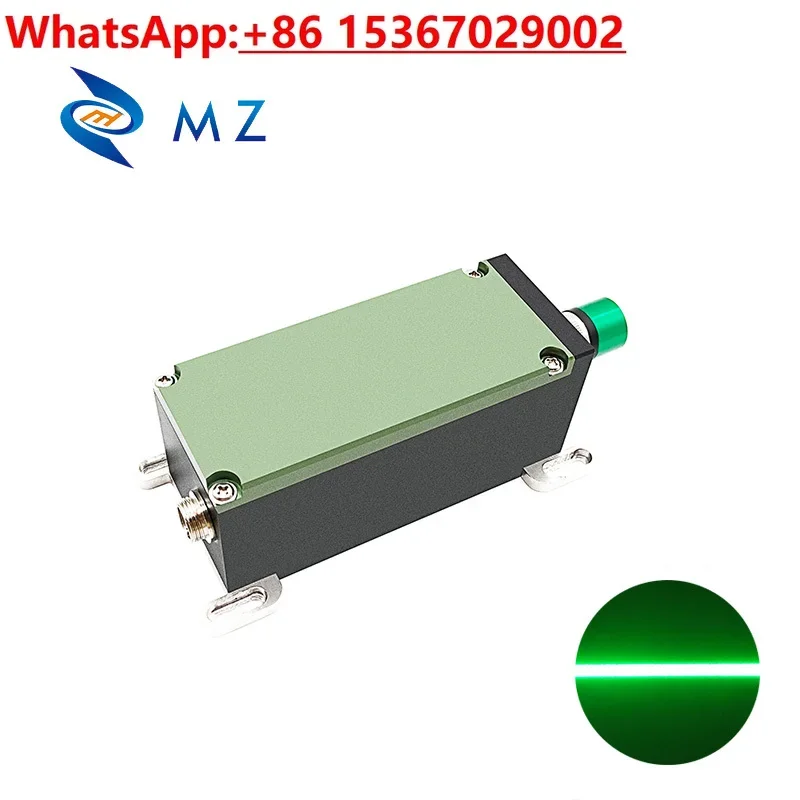 High power and high brightness adjustable focusing 520 nm 1300 mW 1.3 W 12-24V 110 degree long life industrial green line module