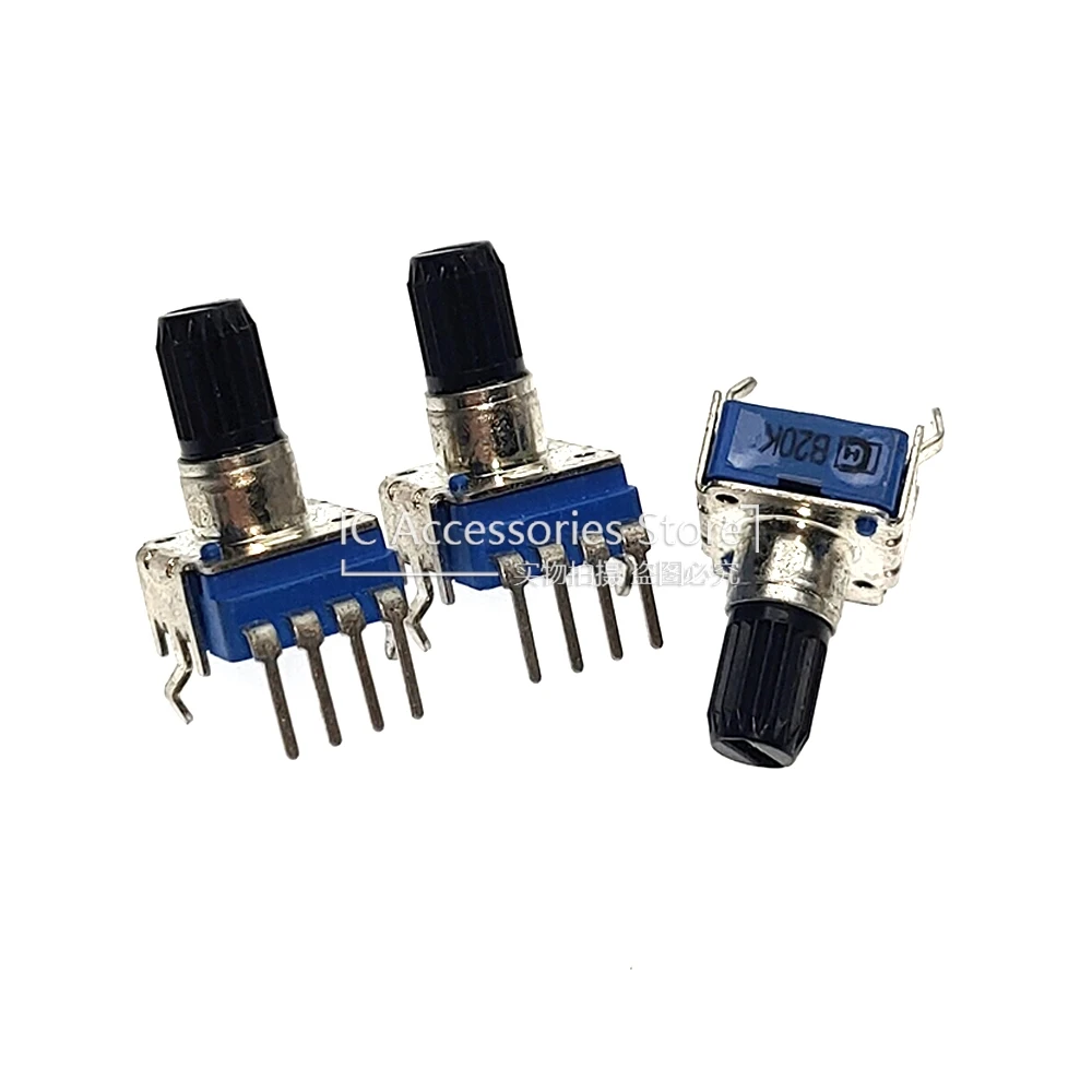 3PCS RK11 Type 4Pin Single Connection B20K B203 Shaft Length 13MM Power Amplifier Volume Audio Adjustable Potentiometer