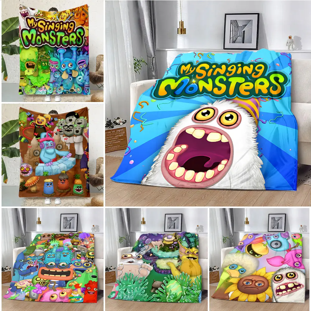 

My Singing Monsters Video Game cartoon Soft Printed Blanket Picnic Blankets Warm Blanket Soft and Comfortable Blanket Home