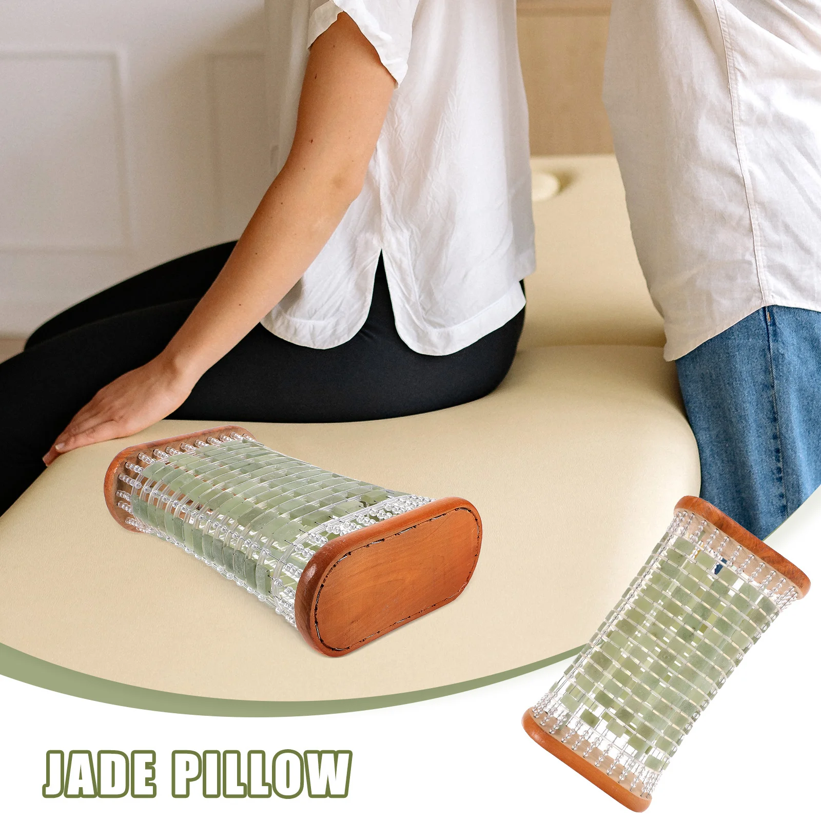 

Cooling Jade Bed Pillow Reusable Breathable Summer Pillow For Bedroom Dorm Hotel Use Comfortable