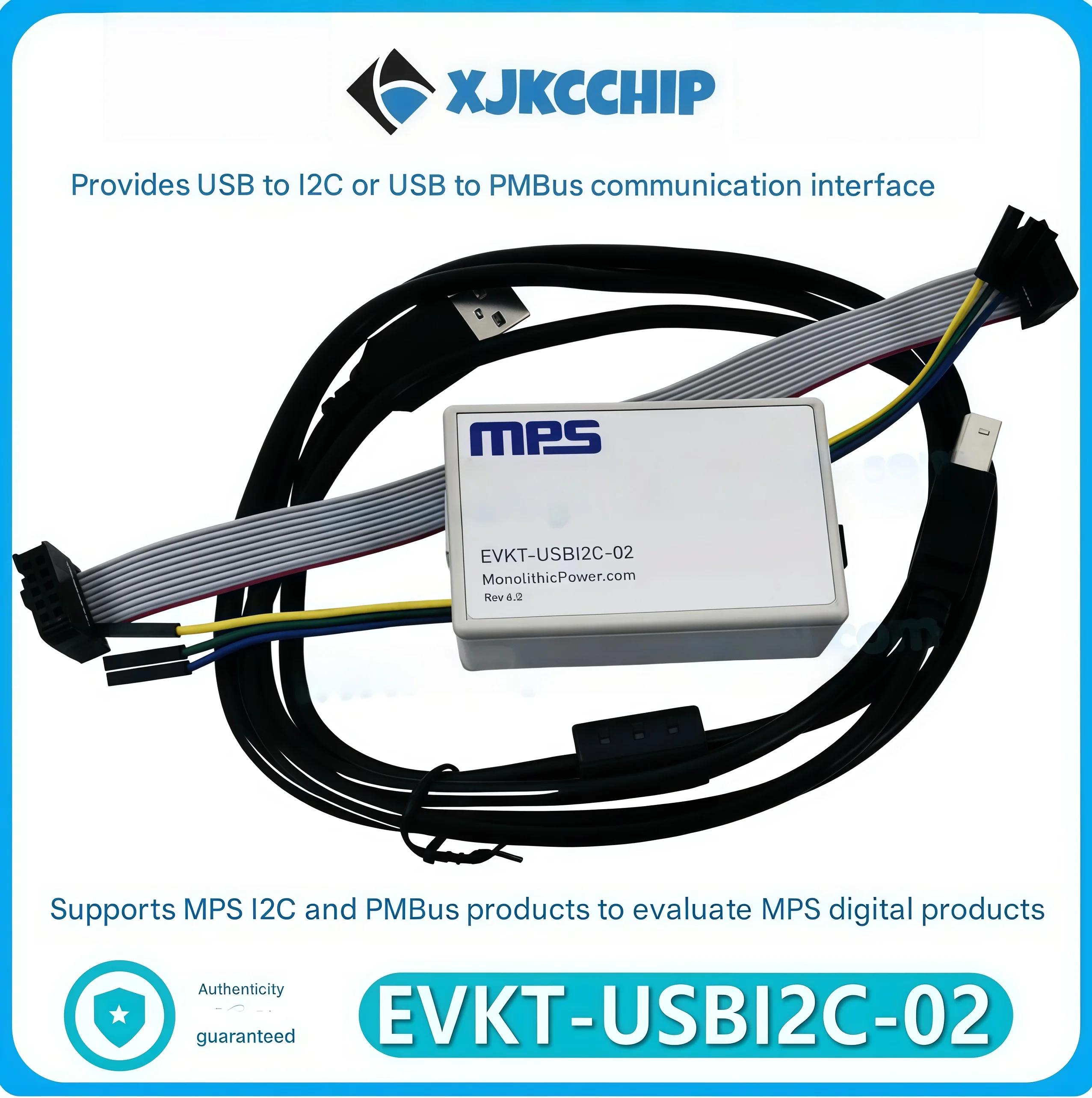EVKT-USBI2C-02 USB MPS I2C PMBus MPS Debugger Programmer Burner