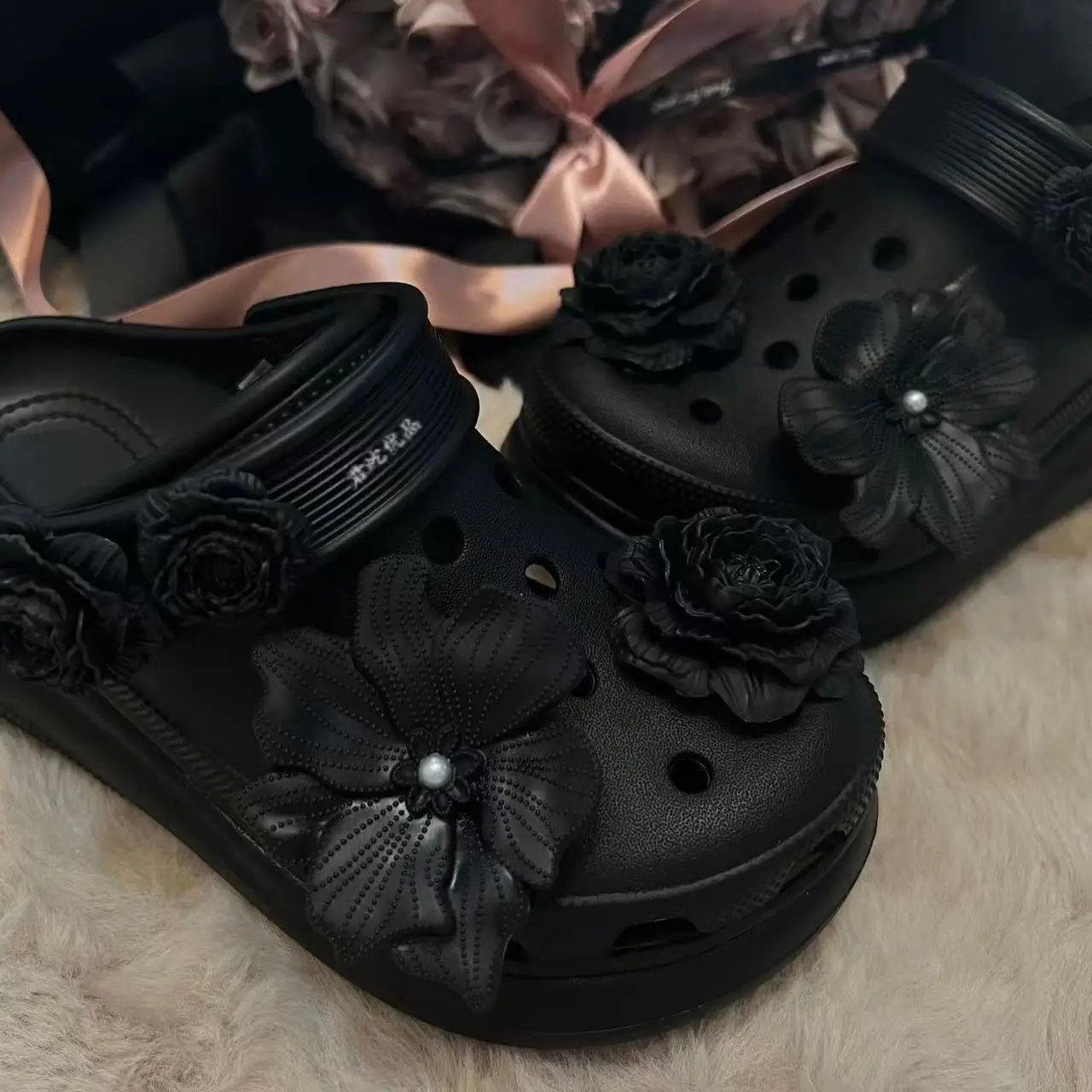 جديد نفخة باقة الأبيض رودودندرون DIY الديكور الساخن بيع أبازيم الأحذية إكسسوارات الأحذية هدايا الحفلات