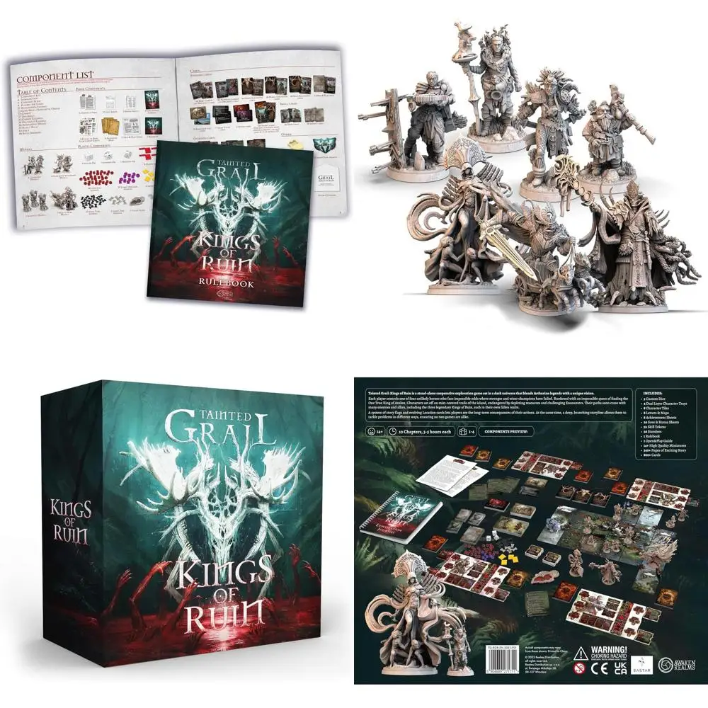 

Dive into the Dark Realms of Tainted Grail: Kings of Ruin – A Board Game for Ages 14+, 1-4 Players, 2-3 Hours Playtime, Crafted