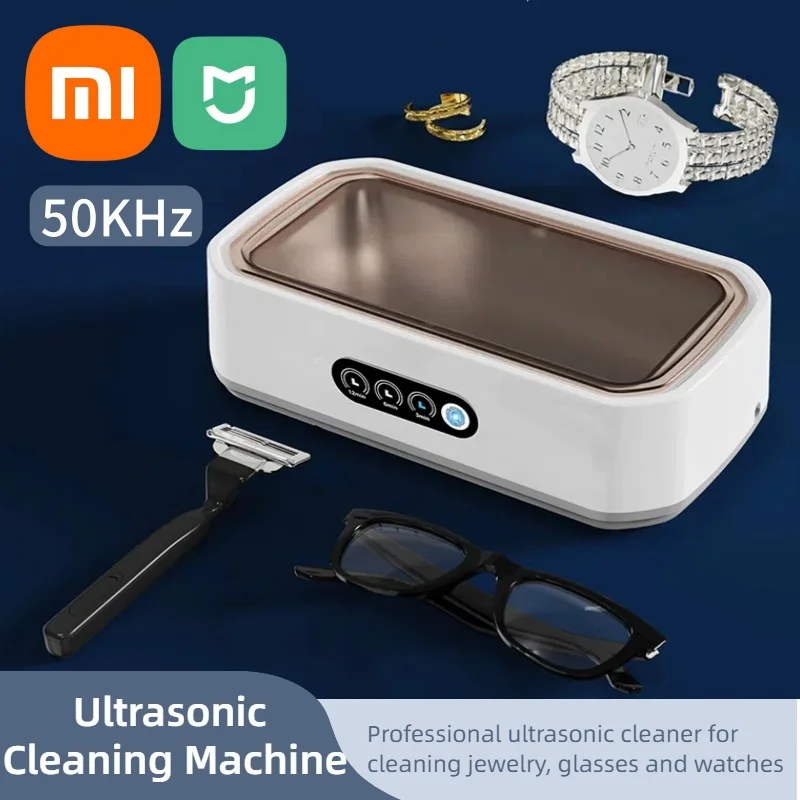 Xiaomi Ultrasonic Cleaning Machine 50,000Hz Glasses Cleaning Machine Large Capacity 650ML Jewelry Braces Professional Cleaner