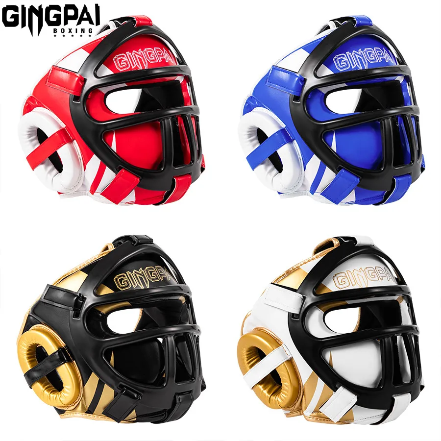 

Boxing Headgear for Men Women Muay Thai MMA Kick Boxing Safety Head Guard Sparring Closed Type Head Gear With Full Face Coverage