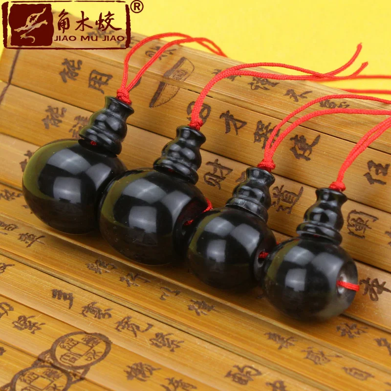 

590Exquisite Handmade Black Ox Horn Drum Bead Three-Way Buddha Head Authentic Tibetan Style Three-Way Buddha Head