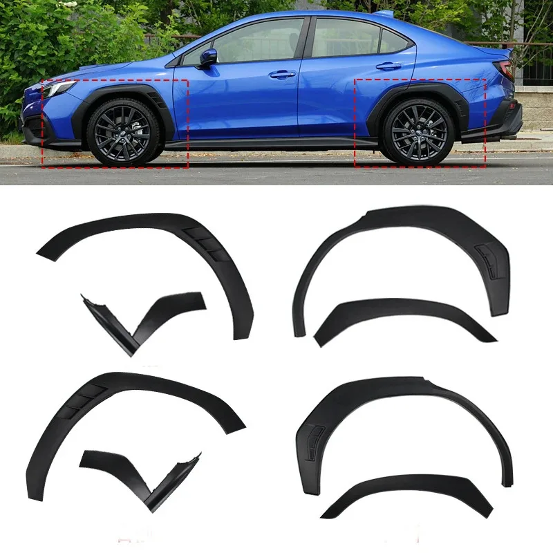 Car Rear Wheel Eyebrows Fender Flares Trim Wheel Arches Eyebrows Mouldings Body Kits for 2022 Subaru WRX