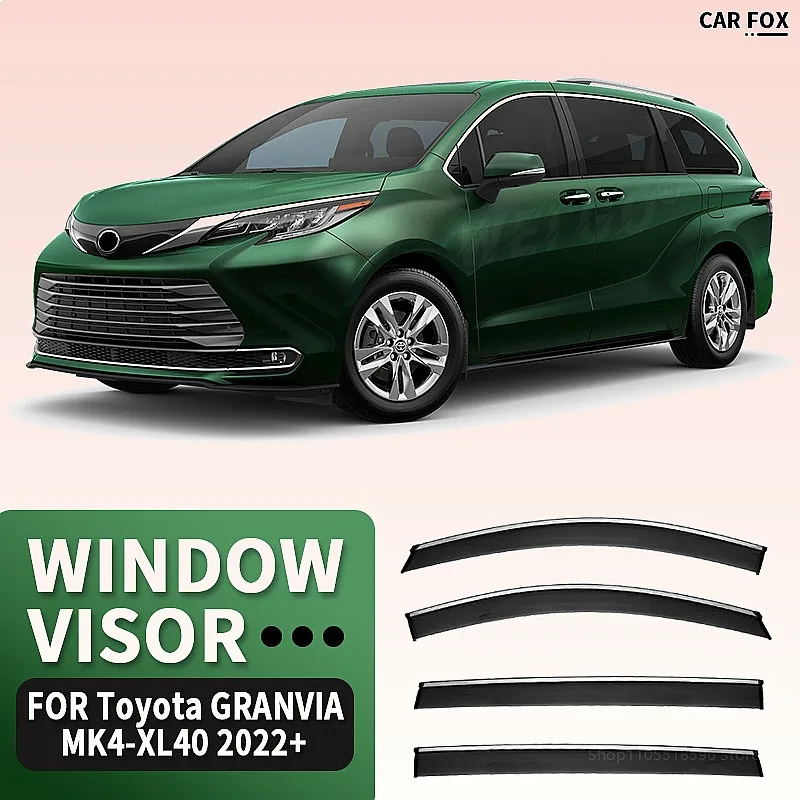 

4/6Pcs For Toyota GRANVIA 2002+ Car Window Visor Rain Sun Shade Awning Windshield Side Deflector Auto Accessories