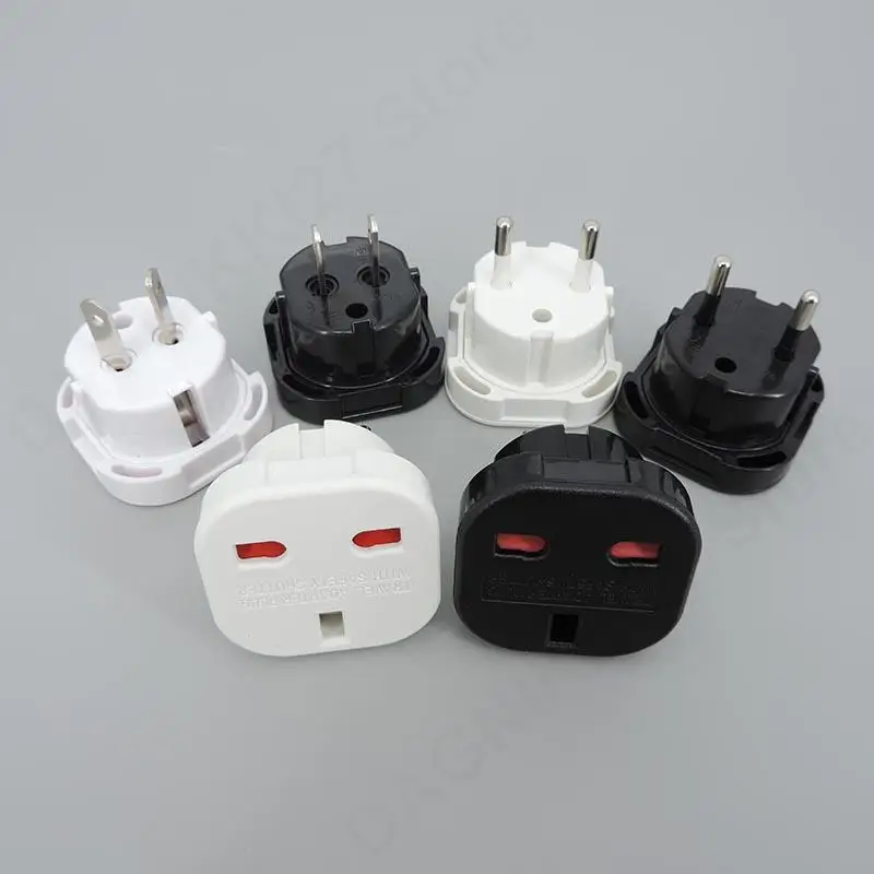 1pcs UK To EU US AU Europe European Universal Travel Charger Adapter Plug Converter 2 PiN Wall Plug Socket v