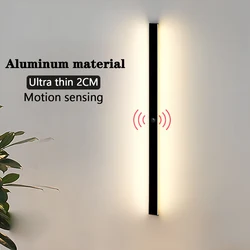 2/1PCS Motion sensing LED Waterproof IP65 outdoor Long wall lamp villa Wall Light Garden porch Sconce Light 110V 220V 55-200CM 