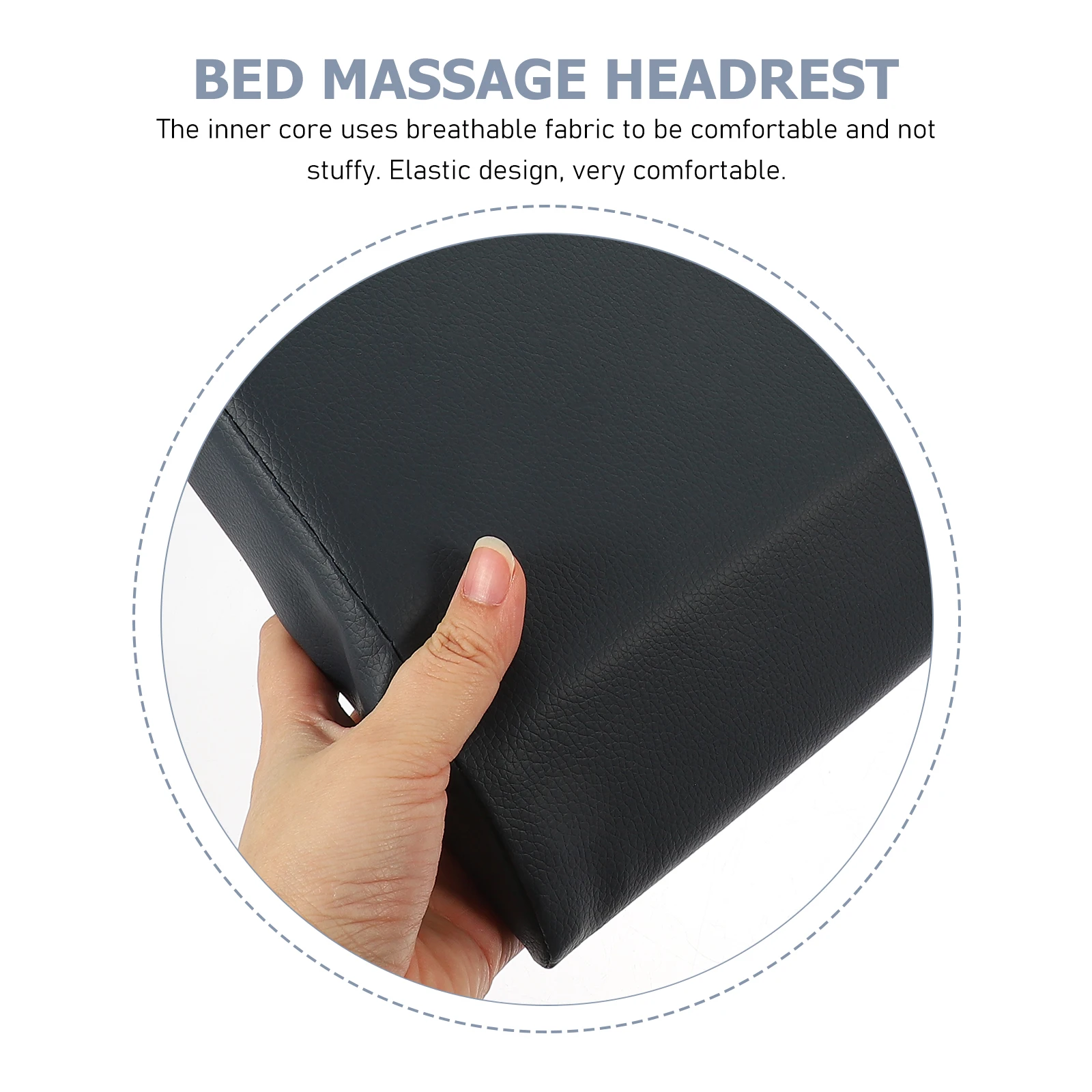 

1 set Massage Pillow Comfortable Durable PU Sponge Headrest for Beauty Bed Ergonomic Design Physiotherapy Table Face Rest