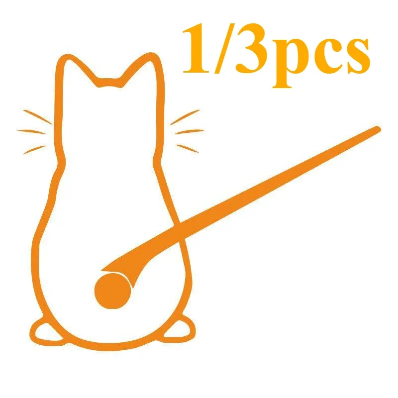 1/3 قطعة ممسحة ملصق 13in عاكس الكرتون لطيف شخصية الإبداعية القط متعدد الألوان ممسحة زجاج أمامي ديكور السيارة الخارجي #5
