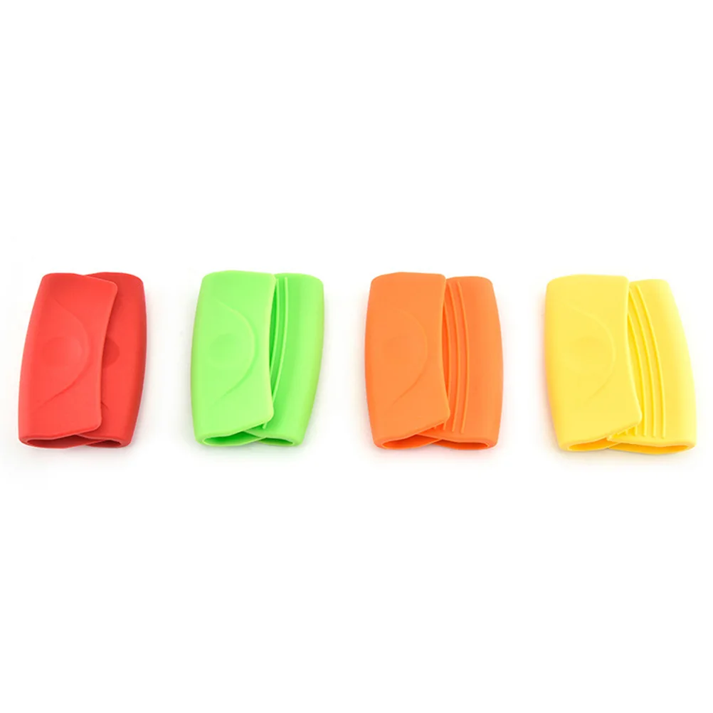 

4 Pcs Pot Handle Covers Heat Resistant Silicone Grips Oven Mitts Kitchen Tools Cooking Accessories Anti Scald Devices Insulation