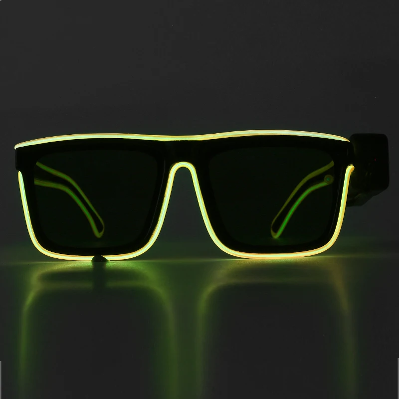 Wireless drive square led luminous glasses party performance ktv bar disco dancing atmosphere flash props online celebrity led l