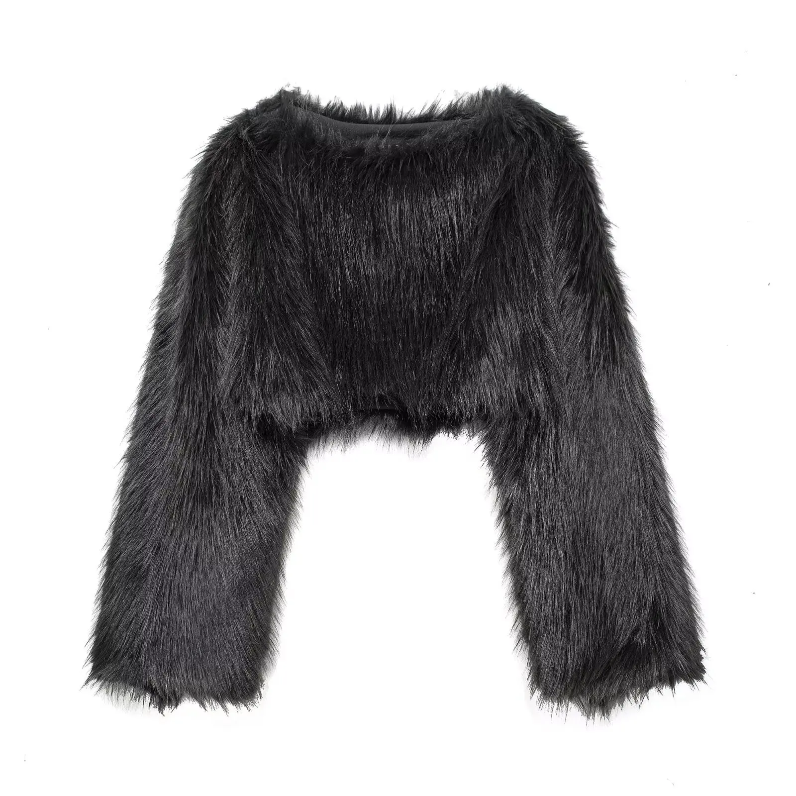 2024 Autumn Fashion Versatile New Artificial Fur Effect Short Coat Amazon Women's Clothing
