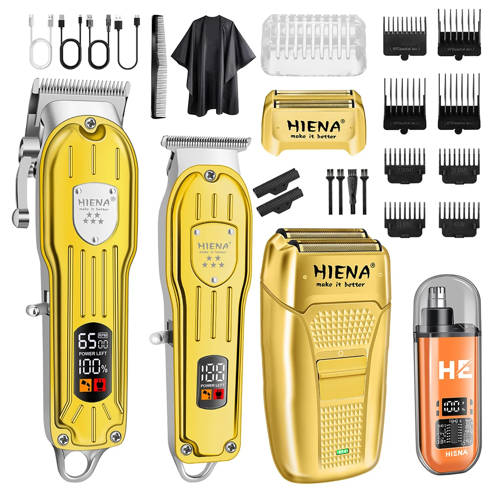 HIENA new hair clipper professional hair clipper men's hair clipper electric trimmer LCD display hair clipper Almighty set