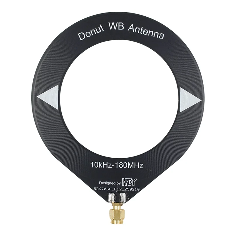 ABKN-20X 10Khz-180Mhz Mini Loop Antenna All Band Coverage Ring Donut Antenna Supports Shortwave/Medium Wave SDR Black