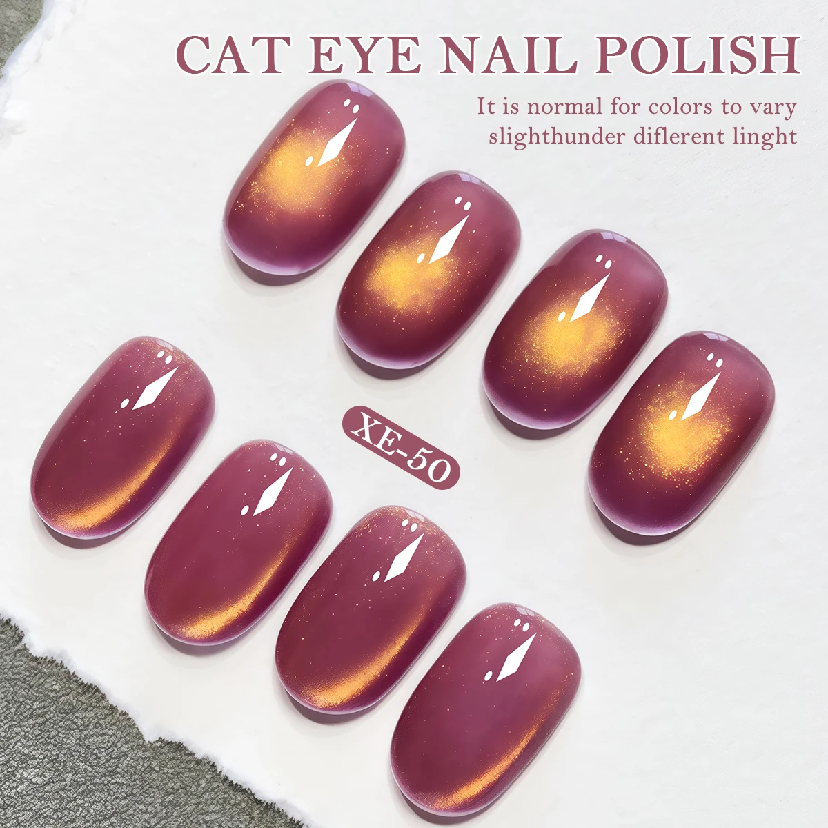 Bottiglia di polvere Fuochi d'artificio lampeggianti perle di vetro occhio di gatto # 50 gel per unghie UV super luminoso per salone di moda, occhio di gatto, lucido lucido